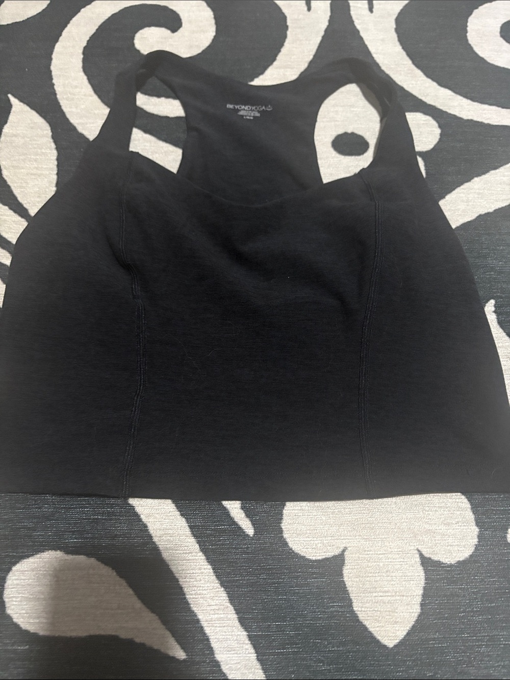Beyond Yoga Black Scoop Neck Racerback Tank
